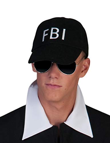 Casquette FBI noire adulte - Noir - Taille Unique