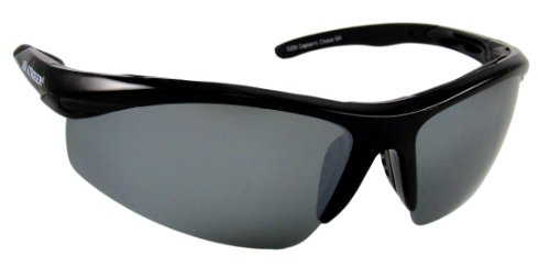 Sea Striker Captain's Choice Polarized Sunglasses with Black Frame,Silver Mirror and Grey Lens (Fits Medium to Large Faces)