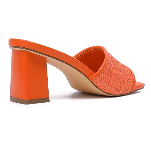 Image of vivianly Women Clear Low Block Heels Transparent Sandals