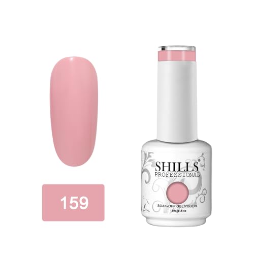 Image of SHILLS PROFESSIONAL UV /LED Soak Off Gel Polish (Gel Nail Polish) Nail Art Nail Polish Color Shade 159, Glossy Finish, 15ml
