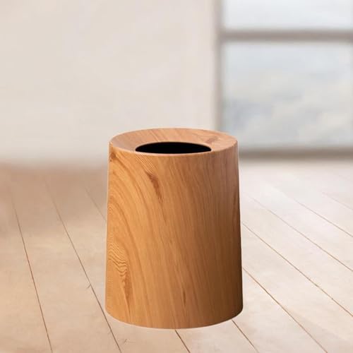 Papelera de madera interior que oculta los residuos con un diseño sofisticado marrón 3