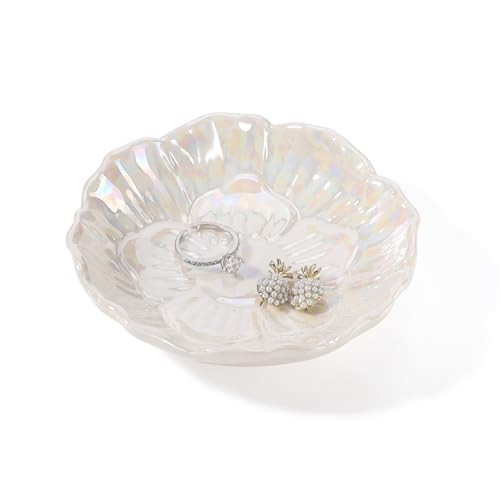 YZMICSTAR Flower Ring Dish Holder,Jewelry Dish Tray,Small Trinket Tray,Jewelry Plate...
