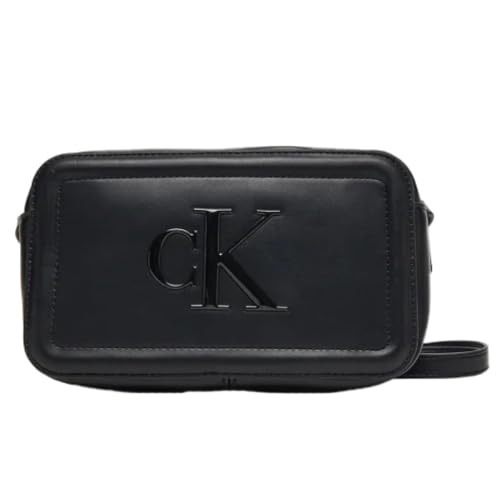 Calvin Klein Bolso bandolera Mujer Bold Camera Bag con logotipo, Negro (Black), Talla Única Calvin Klein Bolso bandolera Mujer Bold Camera Bag con logotipo, Negro (Black), Talla Única