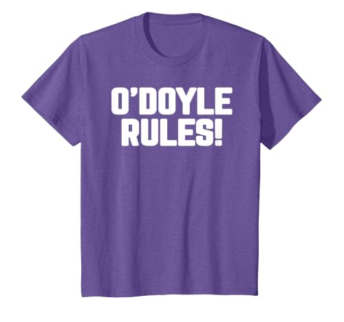 O'Doyle Rules Funny Family Motto Classic Quirky Catchphrase T-Shirt, Youth, Purple Heather, Small