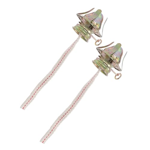 VOSAREA 2 Pezzi Bruciatori per Lampade a Cherosene Retrò in Metallo con Regolatore, Stoppini Lampada a Olio per Arredamento Vintage Interno, Ricambi per Lampade a Olio