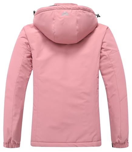 Image of MOERDENG Women's Waterproof Ski Jacket Warm Winter Coat Hooded Snowboarding Jacket Snow Coat