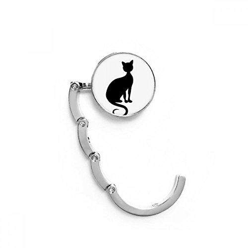 Table crochet sac pliant Chat Noir de bureau 4,4x4,4 cm silhouette animal élégant