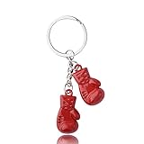 Yaozeio Red Boxing Glove Keychain: Sports Gift for Boxing Fans, Friends, Family, Couples - Unisex Adult, Men