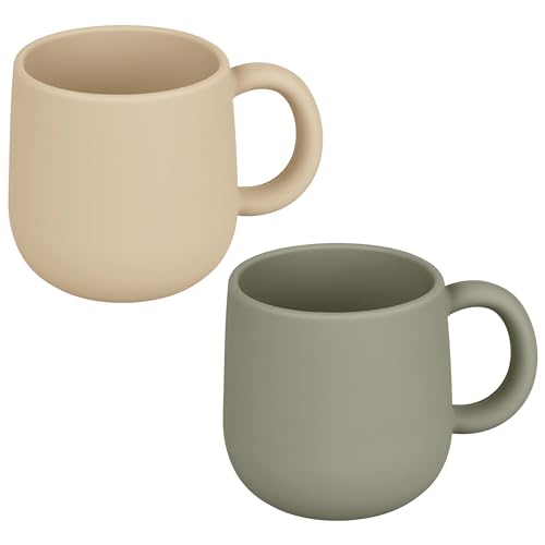 Mintlyfe Pack of 2 Silicone Drinking Mug Cup for Toddler Kids and Children (Color 3)