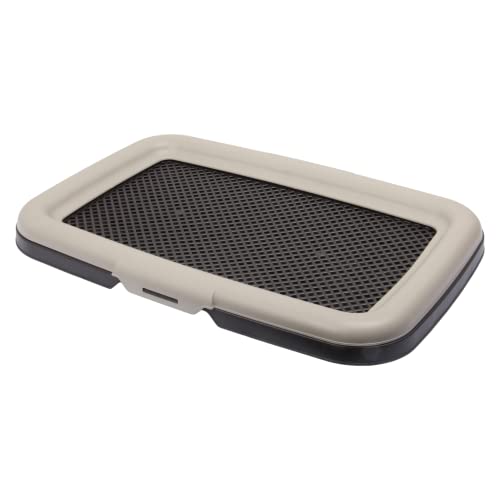Puppy Dog Litter Training Tray. Pet Pee Pad Holder. Portable. Indoor Dog Toilet Training Pad Tray. (Beige)