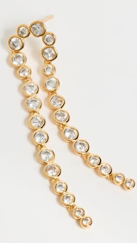 SHASHI Women's Bezel Tennis Earrings, Gold, One Size3