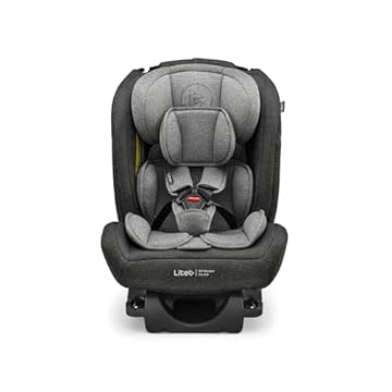 Cadeira para Auto 0-36Kg Isofix Litet All Stages Fix 2.0 Preta e Cinza - BB452