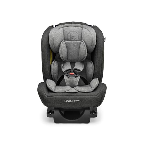 Cadeira para Auto 0-36Kg Isofix Litet All Stages Fix 2.0 Preta e Cinza - BB452