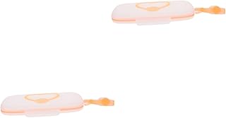 Totority 2 Pcs Love Wet Tissue Box Wipes for Babies Car Tissue Box Tissue Dispenser Wipe Warmer Baby Wet Wipe Dispenser Wipe Case for Diaper Tissue Case Baby Napkin Storage Box Wipes Case