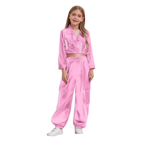 Ropa urbana traje de dos piezas de baile hip hop jazz para niños 2