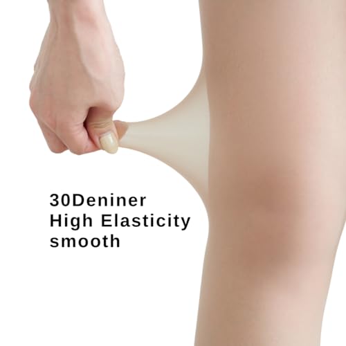 Image of High Elasticity Comfort Sheers UV protection - 30D Luxurious Smooth Pantyhose (US, Alpha, One Size, Regular, Regular, Coffee)