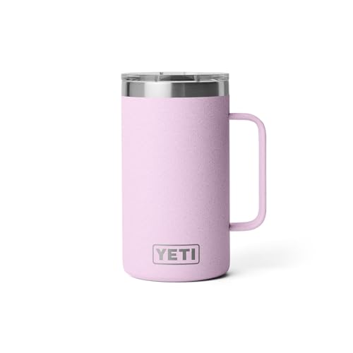 Image of YETI Rambler 24 oz Mug, Vacuum Insulated, Stainless Steel with MagSlider Lid, Cherry Blossom