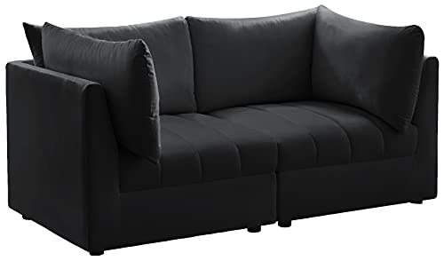 Meridian Furniture Jacob Black Velvet Modular Sofa