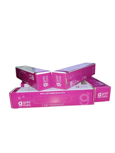 Image of Gold Cura Dental RVG Sleeves | RVG Sensor Sleeves | X-ray Sensor Protective Films | Compatible with Size 1, 1.5 & 2 | Dimensions: L 15.5 CM x W 4.5 CM | Pack of 500 Sleeves