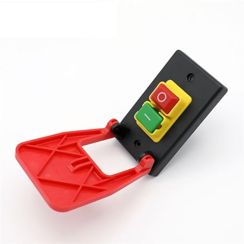 Interruptor de parada de emergencia de 16A y 250V CA con cubierta roja protectora 4