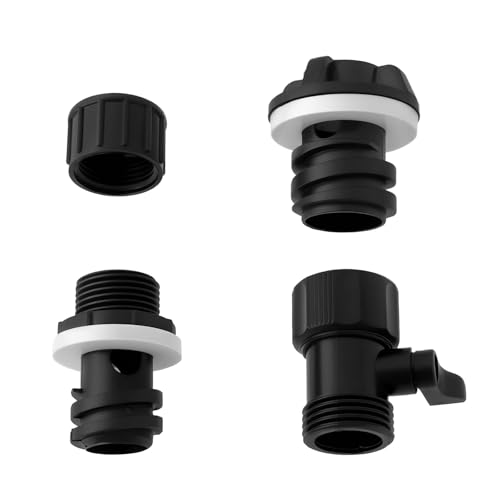 YINETTECH Set of 3Pcs Cooler Drain Plugs Hose with Shut Off Valve Compatible with YETI Compatible with Roadie RTIC 20QT 45QT 65QT Cooler