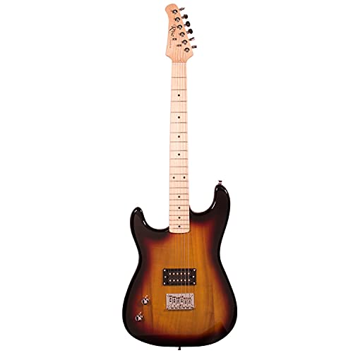 Rise By Sawtooth Left Handed Electric Guitar Beginner Bundle In Sunburst, Includes Amp, Bag, Cable, Tuner, Wall Hanger, Pitch Pipe, Strap, Guitar Picks & Hundreds Of Guitar Lessons #TOP1