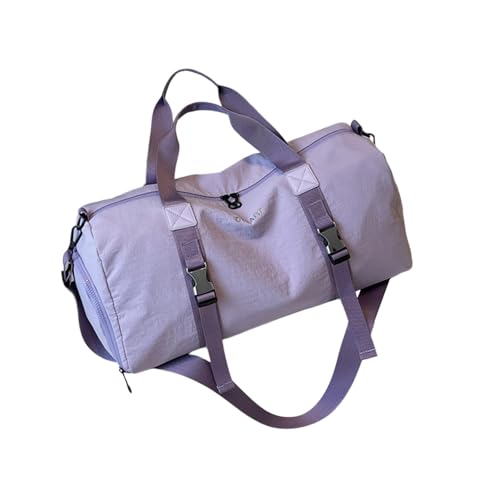 Sac de fitness grande capacité violet avec compartiment à chaussures pour le sport et le week-end