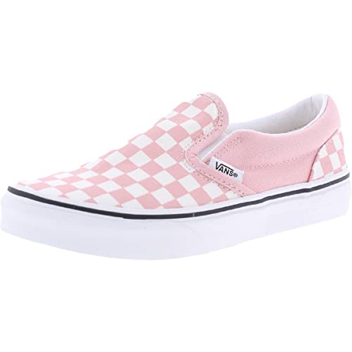 Vans Classic Slip-On (Little Kid) (Checkerboard) Powder Pink/True White 3 Little Kid M