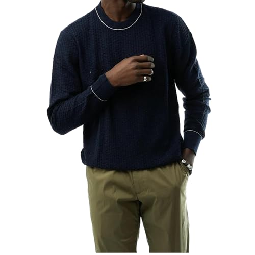 Armani Exchange Men's Cotton Linen Textured Crewneck Pullover Sweater4