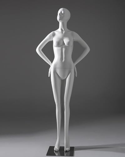 Manichino I Vestiti Espongono Manichini Femminili, Supporto per Manichino Staccabile con Base in Metallo, Modello Fittizio Realistico e Sinuoso, Abito per Tutto Il Corpo a Forma di Busto ( Color : Sty