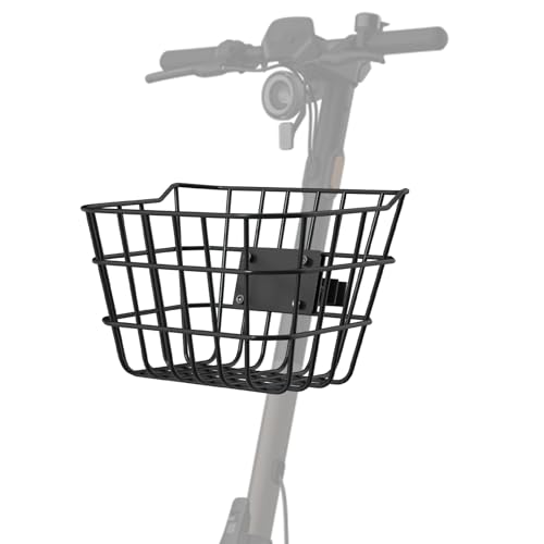 Tuuzel Front Bike Basket - Solid Steel Scooter Basket With Fixed Bracket cover