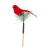 Réaliste : le design réaliste de cet oiseau ajoute une touche naturelle et vibrante à votre décor de , ce qui en fait une pièce remarquable, un décor d'oiseau simulé, des oiseaux artificiels de noël