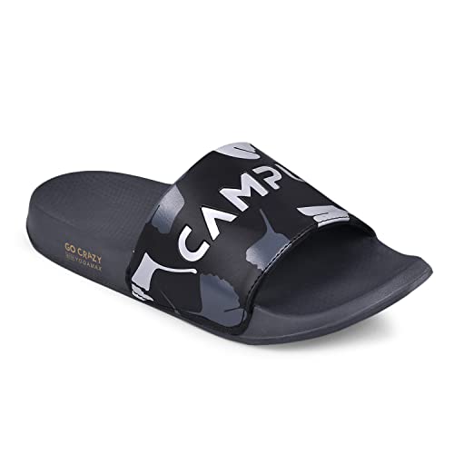 Image of Campus Men's SL-433 BLK/D.Gry Sliders - 6UK/India SL-433