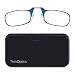 ThinOptics Reading Glasses + Black Universal Pod Case | Blue Frame, 2.00 Strength Readers