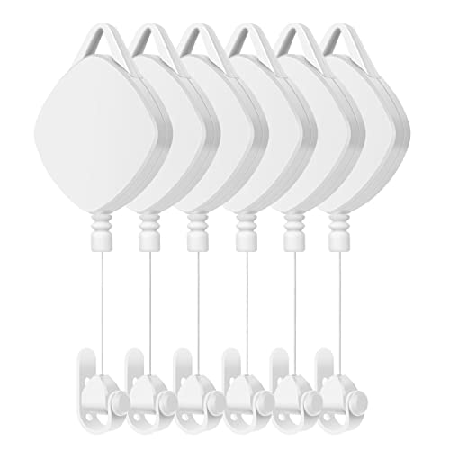 TNP VR Cable Management Retractable Cord Ceiling Cable Management VR Pulley System 6 Pack White for HMD Link Cable Oculus Meta Quest 2 / Rift S / PSVR / Valve Index / HTC Vive / HP Suspension