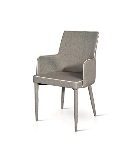 Fashion Commerce fc904 Silla Acolchada, Metal, Gris, 53 x 56 x 87 cm