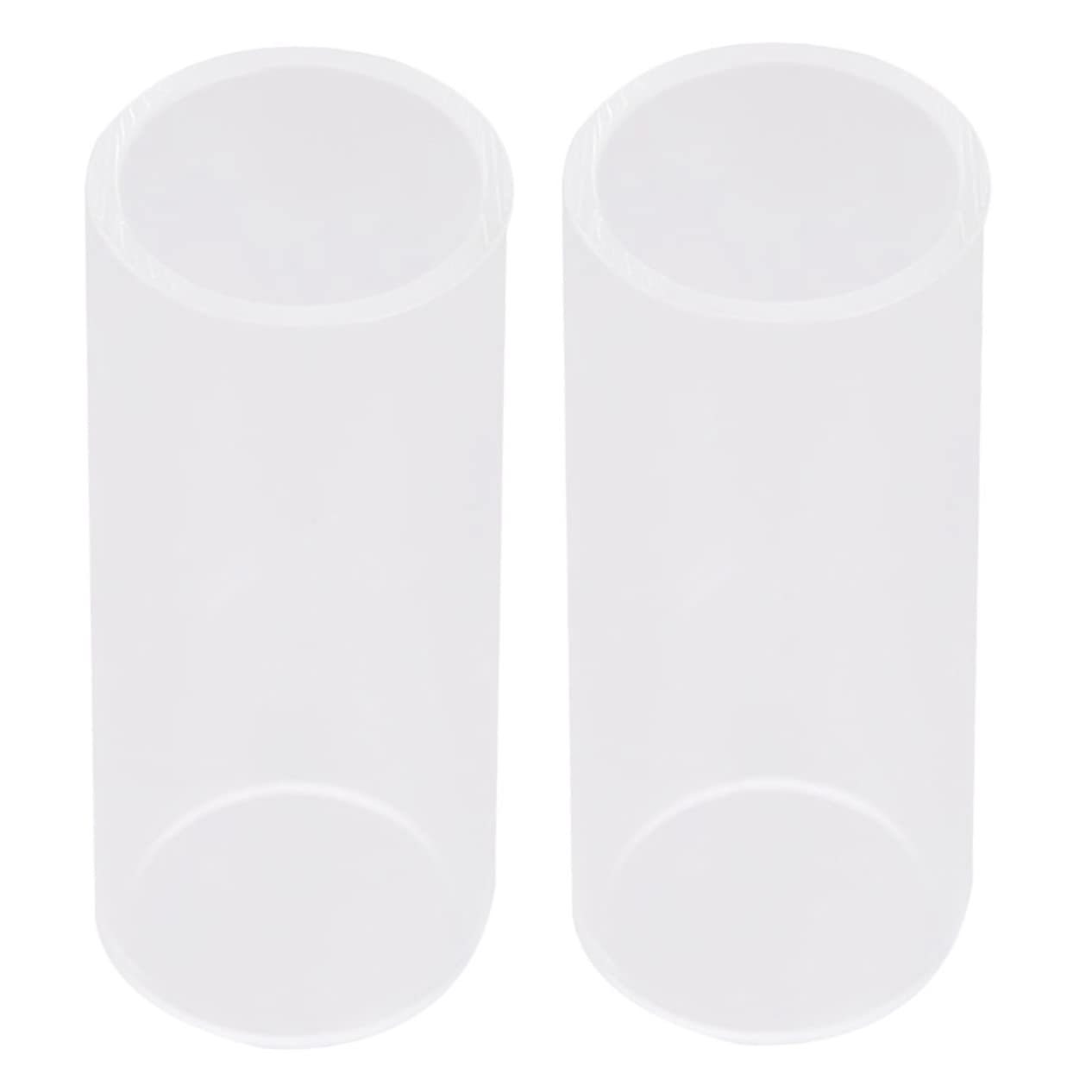 Toddmomy Professional Guitar Slide 2 Pack Glass Guitar Slides Standard Size Superior Sustain Sound Intonation