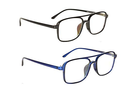 Peter Jones Combo of Square Anti Glare Reading Glasses for Men Women, Computer Readers UV 400 Customise Prescription (SIZE MEDIUM) AG180 (B08L6T92RP) Amazon Price History, Amazon Price Tracker