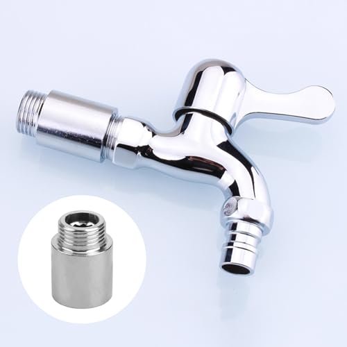 2 Stück HahnverläNgerung 1/2 Zoll HahnverläNgerung Wasserhahn Fitting Edelstahl 1/2 Zoll VerläNgerung für WasserhäHne Eckventile DuschköPfe GewindeverläNgerung Wasseranschluss (Verlängerung 2 cm)