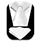 URAQT Cravatta Uomo Tinta Unita e Fazzoletto, 8CM Elegante Classico Cravatta Set, 23 * 23CM Pochette, per il Matrimonio Festa - Bianco
