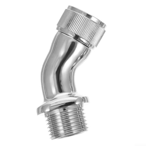 Adaptador de codo de ducha de latón de 45 grados, extensor G1/2 macho a hembra para ángulo de cabeza ajustable, ajuste chapado en cromo sólido, conector de ducha de lluvia de alta presión