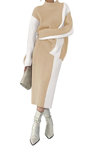 Pink Queen Women's Winter Sweater Outfits Sexy 2 Piece Long