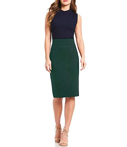 Image of Women's Knee Length Formal Pencil Skirt with Elastic Waist Band (Size in inches XS-26, S-28, M-30, L-32, XL- 34, XXL-36 INCHES)