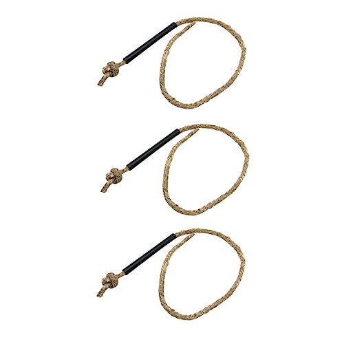 SUPVOX Elevate Your Outdoor Adventure 3 Pack Wax Flame Rope Survival Camping Tool with Aluminum Handle Trim to Fit