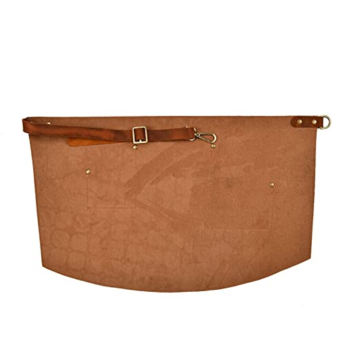 Tablier de cuisine en cuir synthétique premium avec sangle ajustable et finitions soignées - 2