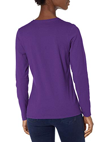 Hanes Women's Long Sleeve Tee, Violet Splendor, Large
