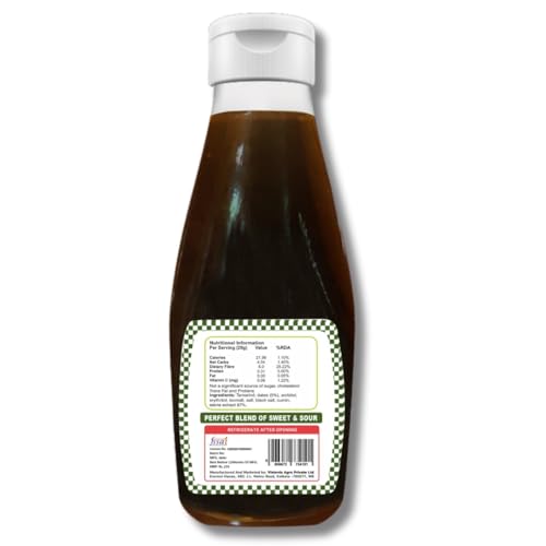 Vistevia Sugar Free Imli Chutney, Diabetic And Keto Friendly - Sweetened Naturally With Stevia - Delicious To Taste, With A Perfect Balance Of Sweet And Sour - Pack Of 1 (540G)