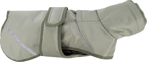 Flamingo Hundemantel Winter – Cujo Grün – 55cm – warm & modisch – Polyester – wasserabweisend – isothermische Innenschicht – Klettverschluss – reflektierende Streifen – Geschirröffnung