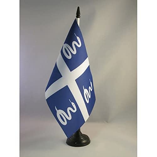 Az Flag Bandiera Da Tavolo Martinica 21X14Cm - Piccola Bandierina Martinique In Francia 14 X 21 Cm