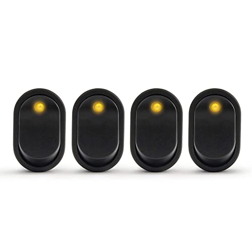 Interrupteur à bascule 12V 30A avec LED jaune haute luminosité 3 broches